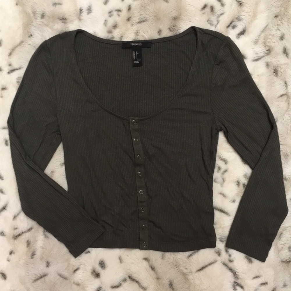 Crop Top Button Down